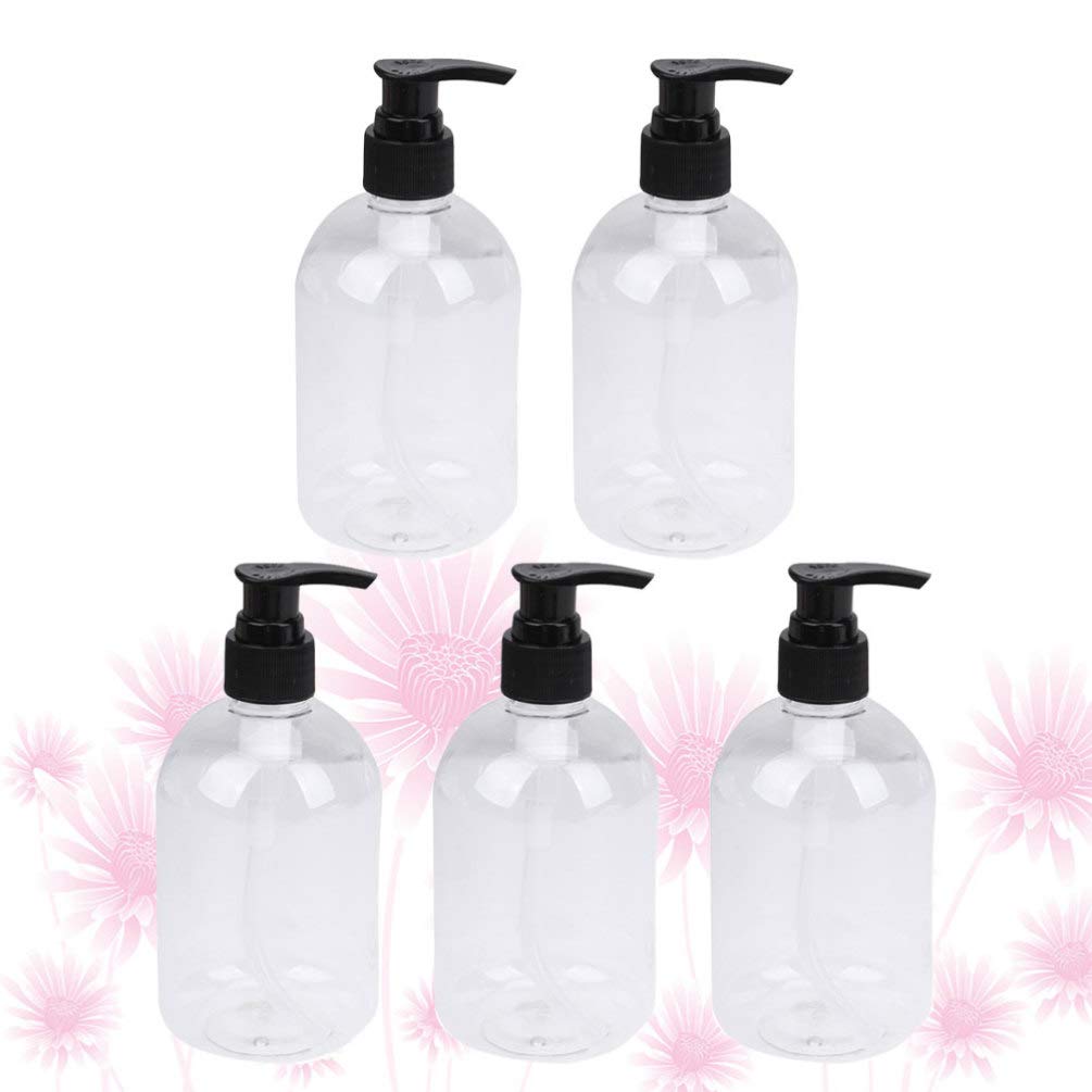 5-Pack 350ml Refillable Spray Bottles - Black Plastic Travel Containers for Hand Sanitizer, Alcohol, Lotion & Cleaning Solutions | Perfect for Home, Office, Travel & DIY Projects