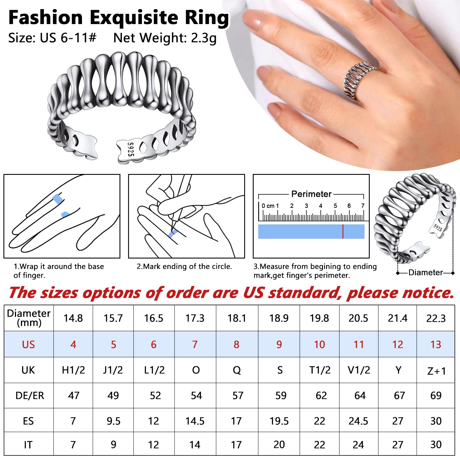 Silvora Sterling Silver Stacking Open Rings for Women & Teens - Elegant Jewelry Gift Set with Delicate Packaging | Perfect for Everyday Wear, Layering & Special Occasions