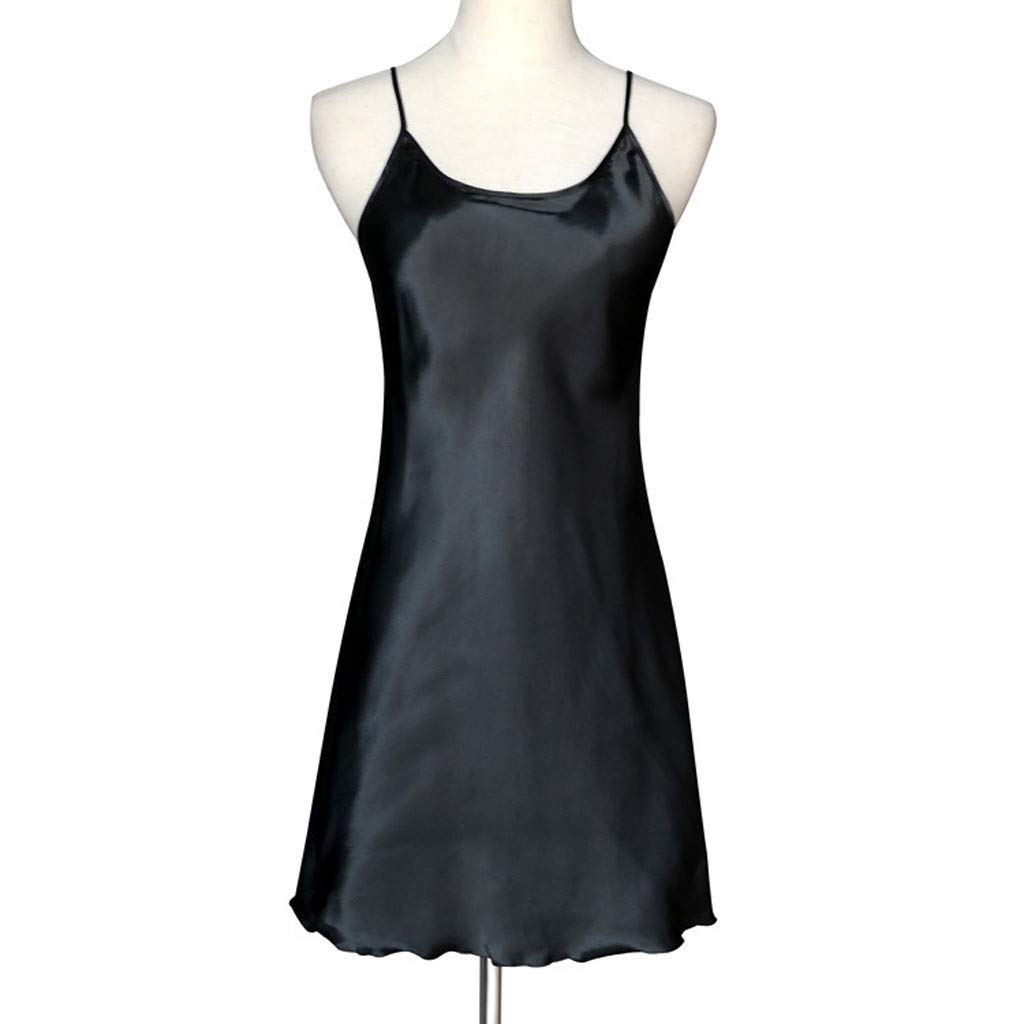 Women's Silk Satin V-Neck Babydoll Nightgown - Sexy Lingerie Set for Honeymoon, Sleep & Lounge Wear | Perfect for Romantic Nights, Bridal Shower & Boudoir Photography