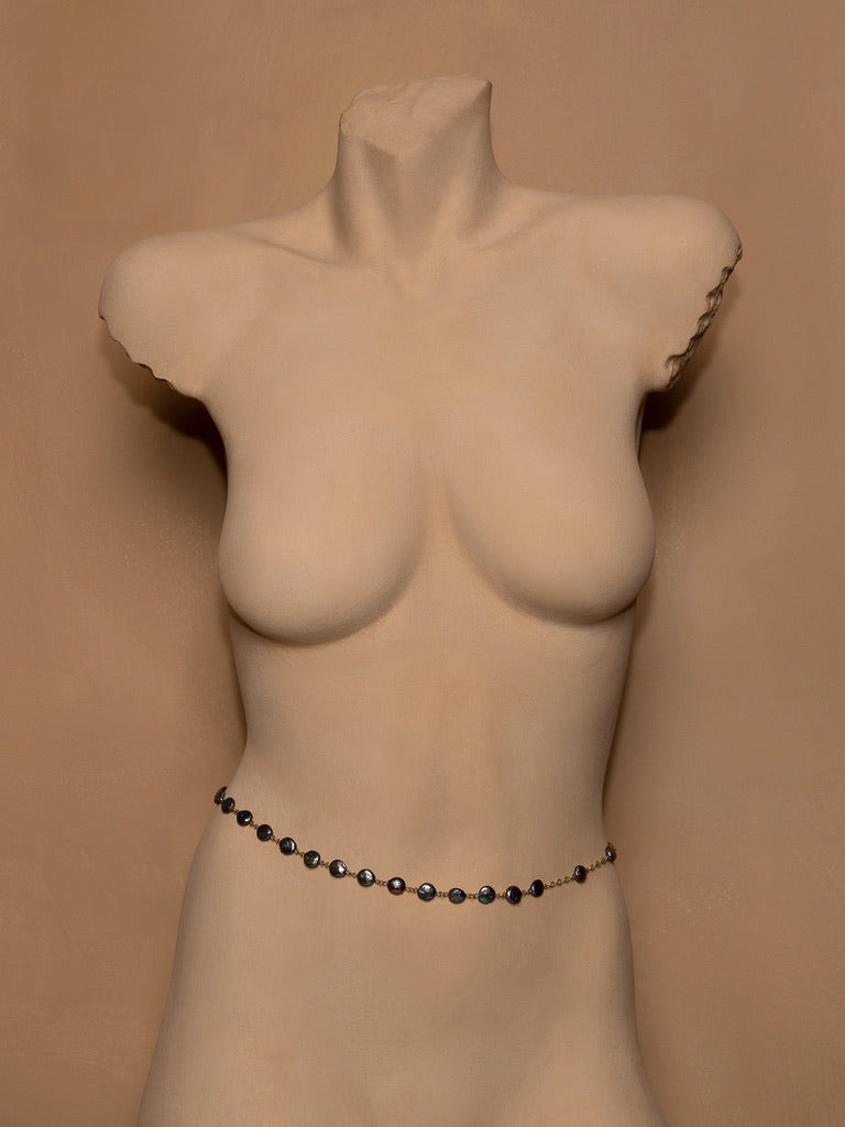 Evolution Pearl Belly Chain Necklace Choker Anklet Set - Elegant Body Jewelry for Women - Perfect for Beach, Festival, and Boho Fashion Outfits