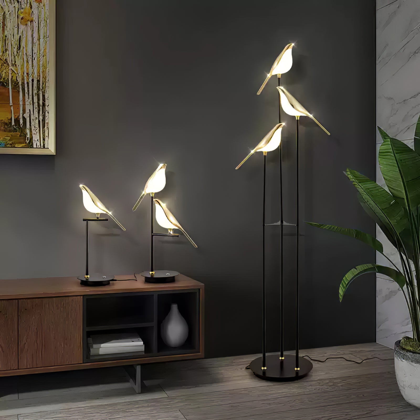 Stylish Magpie Perch Table Lamp - Modern Home & Office Decor - Perfect for Bedroom, Living Room, or Study Desk Lighting