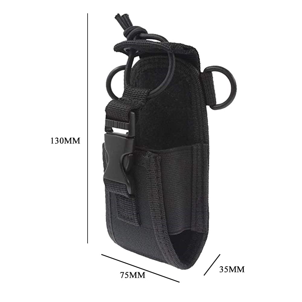 Universal Walkie Talkie Holder - Nylon Two Way Radio Holster Pouch for Kenwood, Yaesu, Icom, Motorola, Baofeng UV5R/UV82, TYT, HYT 888S, Retevis H777 - Durable MSC-20C Radio Case for Outdoor, Hiking, Security & Emergency Use