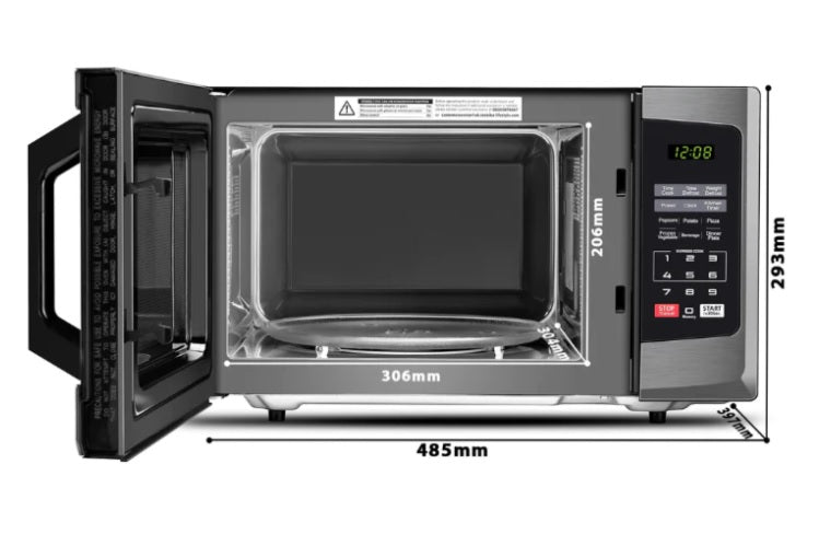 Toshiba 23L Microwave Oven ML-EM23PF(SS) - Compact Stainless Steel Countertop Microwave for Small Kitchens, Dorms & Offices