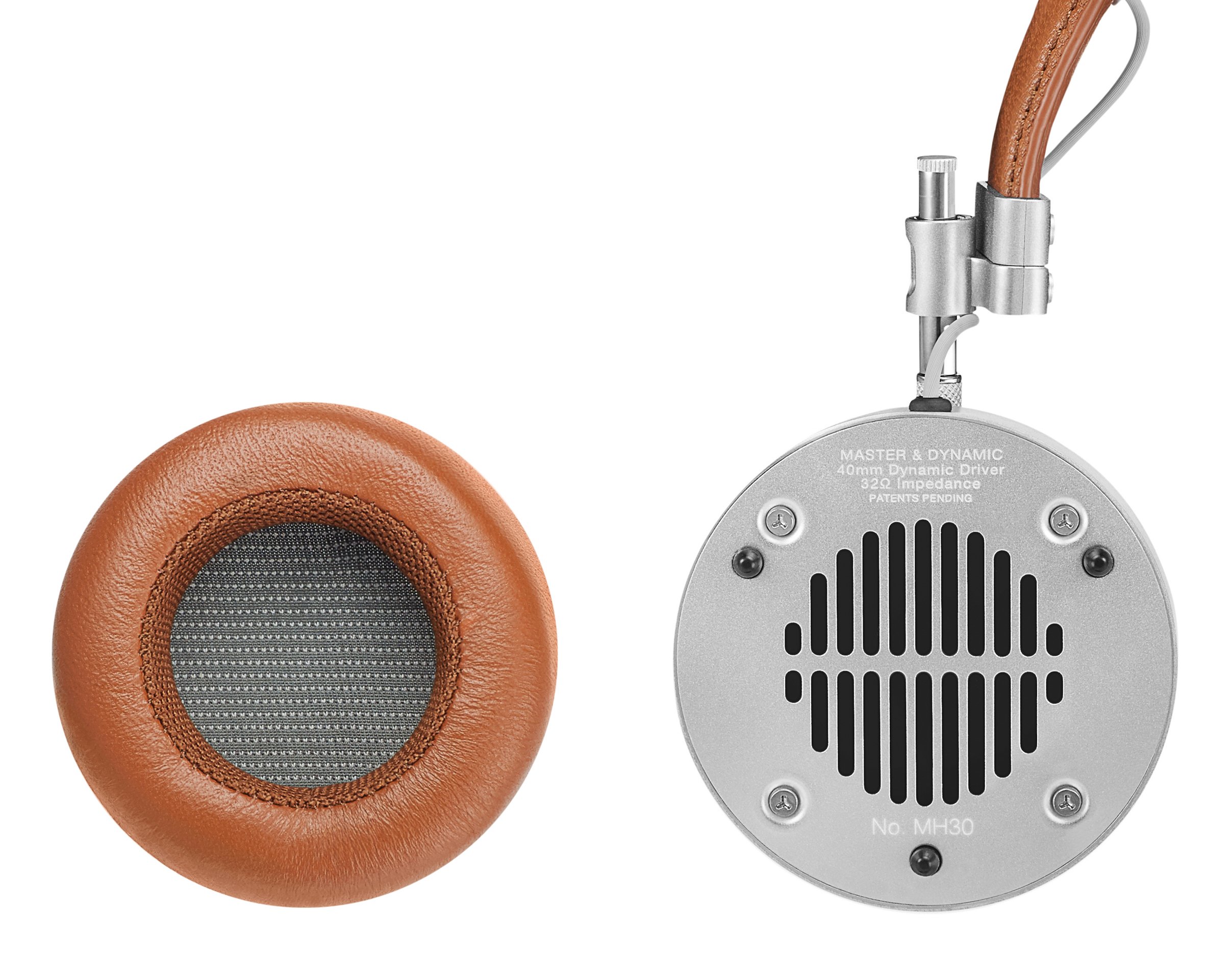 Master & Dynamic MH30 Foldable Premium Leather On-Ear Headphones - Hi-Fi Sound, Luxury Brown Leather Design (Renewed) - Perfect for Travel, Office & Home Listening