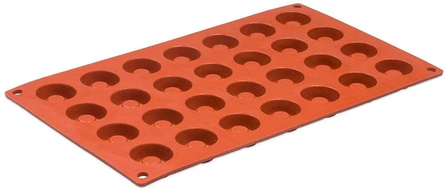 Non-Stick Orange Mini Savarin Cake Mold - 28 Cavities for Perfect Mini Cakes, Donuts & Desserts | Ideal for Baking, Party Treats & Holiday Desserts