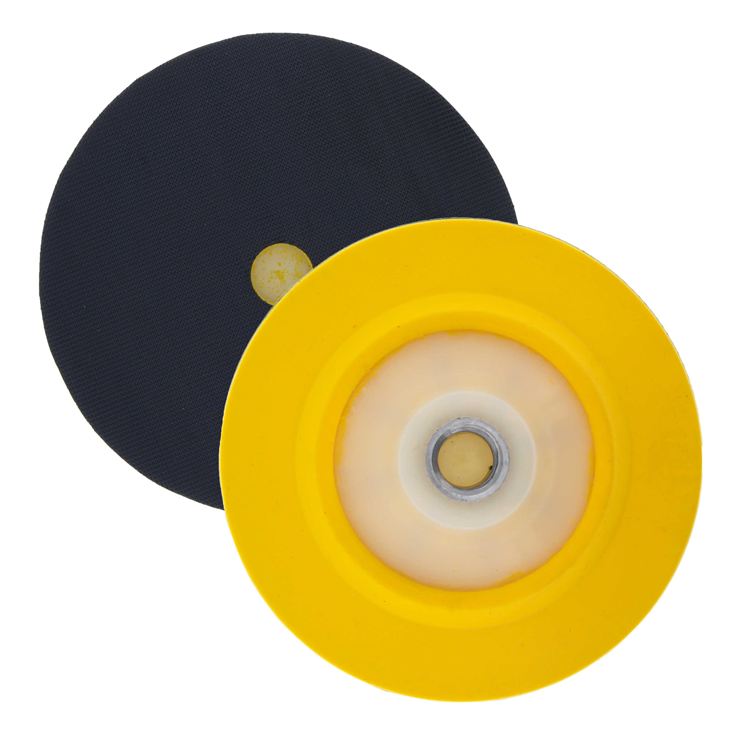 TCP Global 6.5 Inch Blue Light Blocking Waffle Foam Pad with Flexible Edge - Hook & Loop Backing Pad for Car Detailing, Paint Correction & Polishing