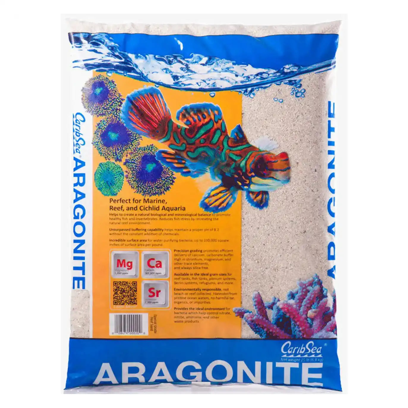 CaribSea Aragonite Special Grade Reef Sand - 40lb Bag for Saltwater Aquariums, Marine Tanks & Coral Reef Ecosystems | Perfect for Fish Tanks, Aquascaping & Natural Substrate