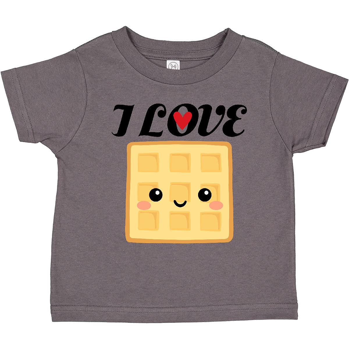 Inktastic Waffle Lover Toddler T-Shirt - Cute I Love Waffles Graphic Tee for Kids | Perfect for Breakfast Lovers, Family Outings & Playdates