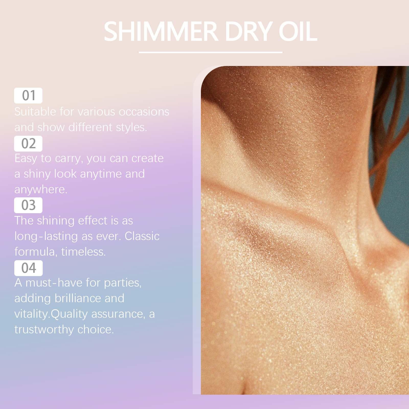 Orphic Body Glitter - Glow Dry Oil with Long Lasting Shine, Waterproof Face & Body Glitter, Light Color Changing Makeup for Festivals, Parties & Cosplay
