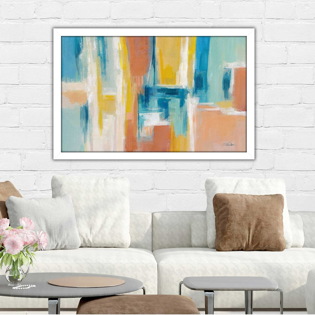 90s Color Blocks by Silvia Vassileva - Vibrant Abstract Art Print on Premium Acrylic - Perfect for Modern Home Decor & Office Wall Art
