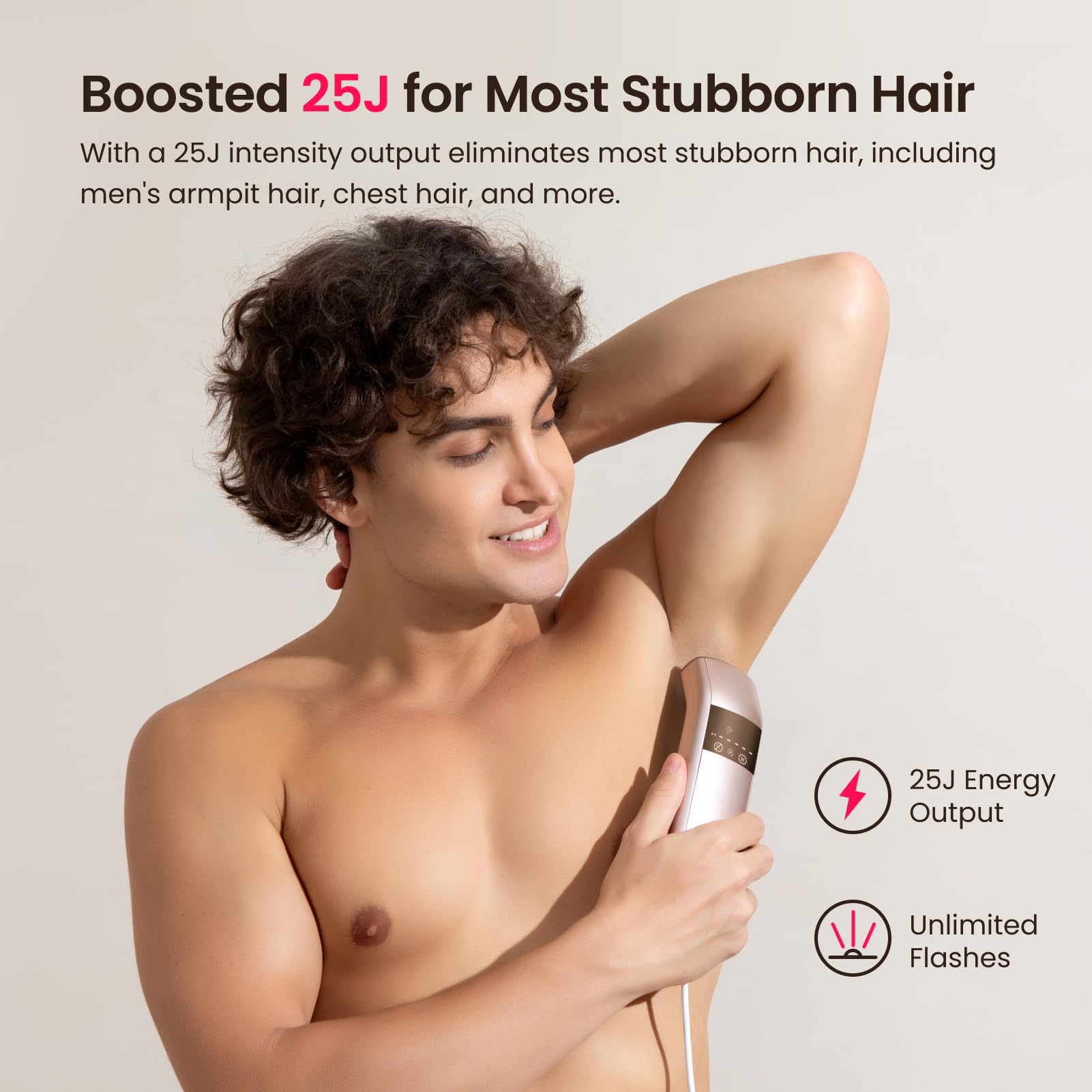 TRIPLE-Pulse IPL Laser Hair Removal Device with Sapphire Ice-Cooling Technology (37°F) - Permanent At-Home Hair Removal for Women & Men - Trinity iGlow 10 in Champagne Gold - Perfect for Legs, Underarms, Bikini Line & Facial Hair Removal