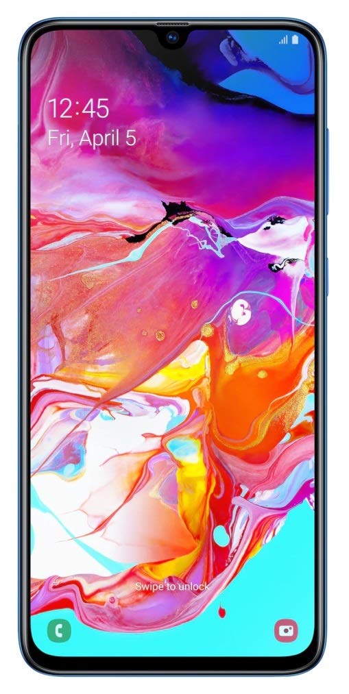 Samsung Galaxy A70 A705M 128GB Unlocked Smartphone - Dual SIM, 32MP Dual Camera, Android Phone - Blue (Renewed) | Perfect for Travel, Photography & Business Use