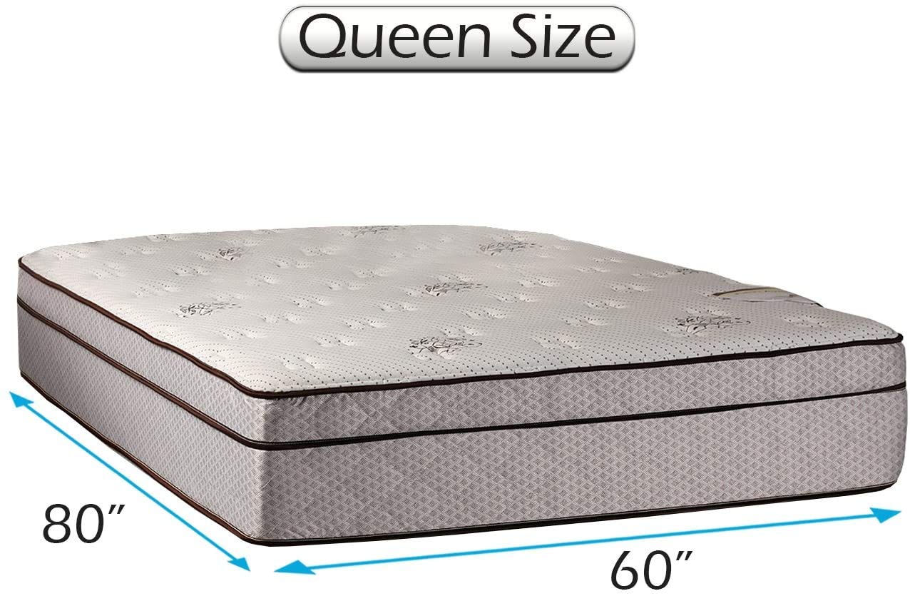 Dream Solutions USA DS USA Fifth Ave Plush Extra Soft Mattress with Mattress Protector - Fully Assembled, Orthopedic Support, Plush Knit Cover (Queen 60