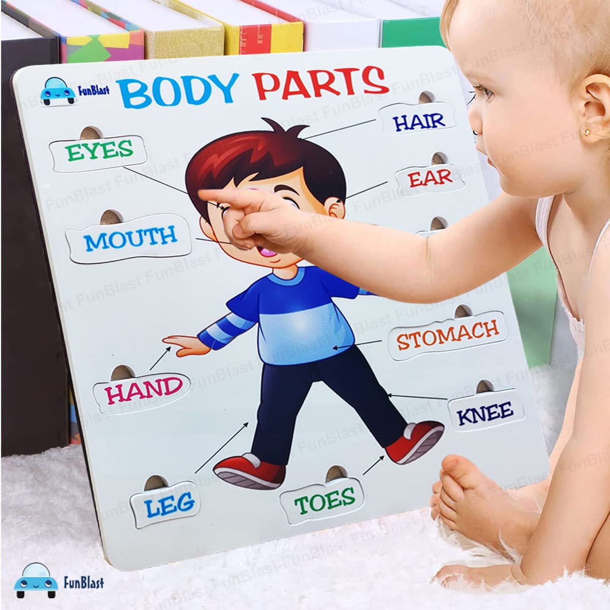 FunBlast Kids Body Parts Puzzle - Educational Learning Toy for Children, Human Anatomy Chart & Body Parts Game (1-Pack) - Perfect for Preschool, Homeschool & Classroom Learning Activities
