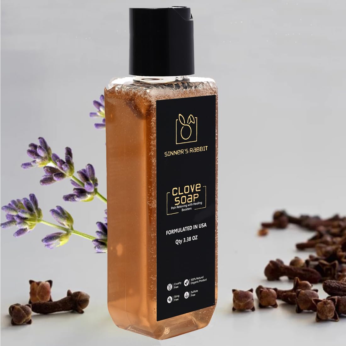 Sinner's Rabbit Tattoo Soap - 100ml Clove Soap for Tattoo & Piercing Care | Gentle Cleansing, Soothing & Healing | Perfect for Fresh Ink & Body Art Aftercare