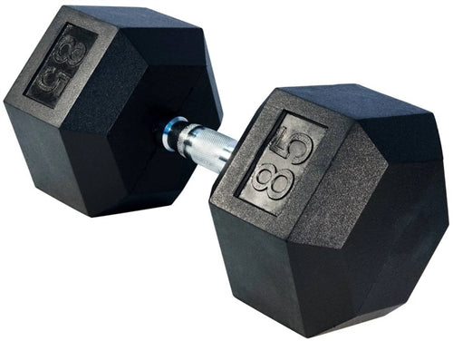 Hex Rubber Dumbbells - Non-Slip Grip, Durable Rubber Coating for Home Gym, Strength Training & Fitness Workouts - Perfect for Weightlifting, CrossFit & Full-Body Exercises
