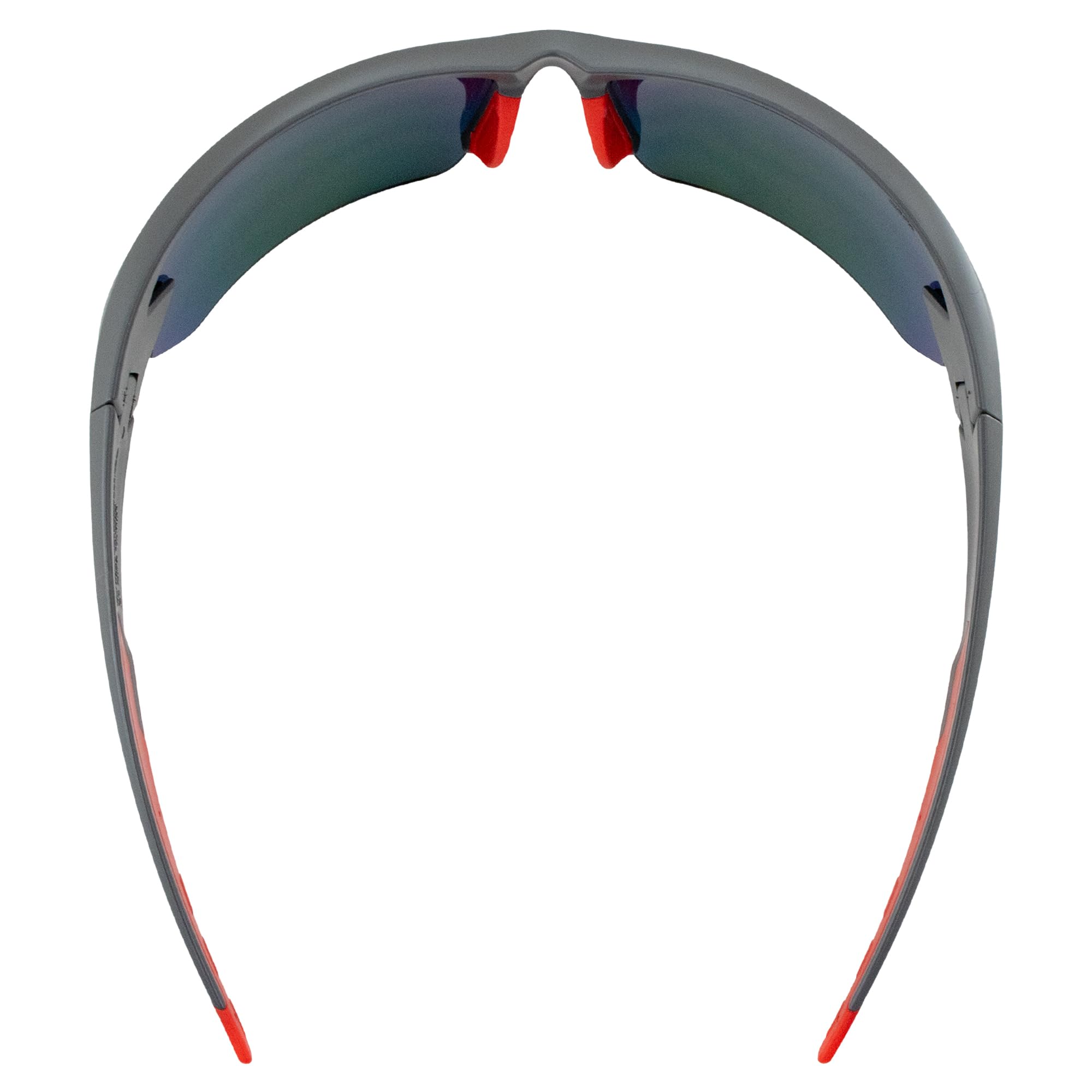Epoch Eyewear Midway Sunglasses - Gray/Red Frame with Red Mirror Lens - UV Protection Polarized Sunglasses for Men & Women - Perfect for Driving, Beach & Outdoor Activities
