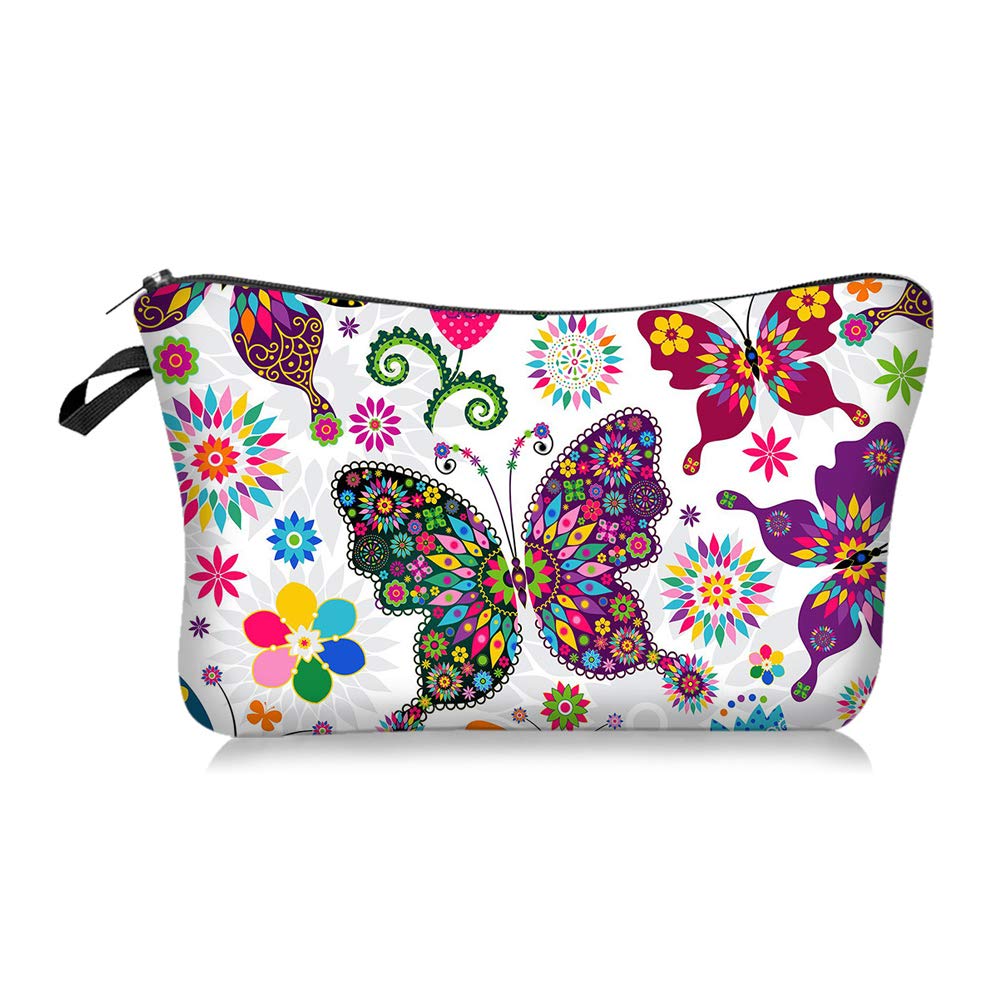 ASCHAR Waterproof Cosmetic Bag for Women - Large Roomy Makeup Organizer with Adorable Design, Travel Toiletry Bag for Makeup Brushes & Essentials - Perfect Travel Accessory & Cute Gift Idea (51309) - Ideal for Vacation, Business Trips & Daily Use