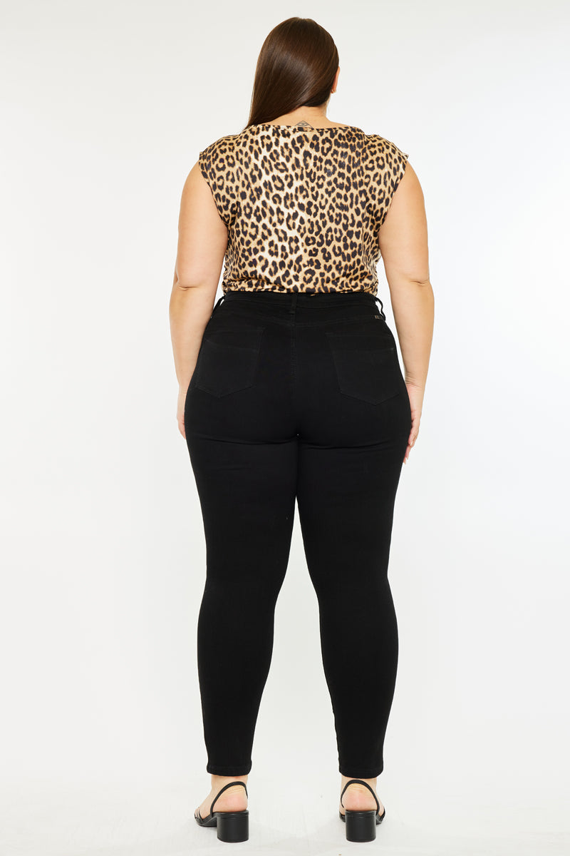 Shuri High Rise Super Skinny Jeans for Women - Plus Size Stretch Denim Pants, Comfortable & Flattering Fit - Perfect for Casual Wear, Night Out and Everyday Fashion