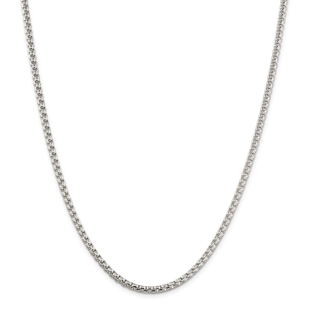 Ryan Jonathan Sterling Silver 3.6mm Round Box Chain Necklace for Women - Dainty & Elegant Jewelry Gift for Her - Perfect for Everyday Wear, Layering & Special Occasions
