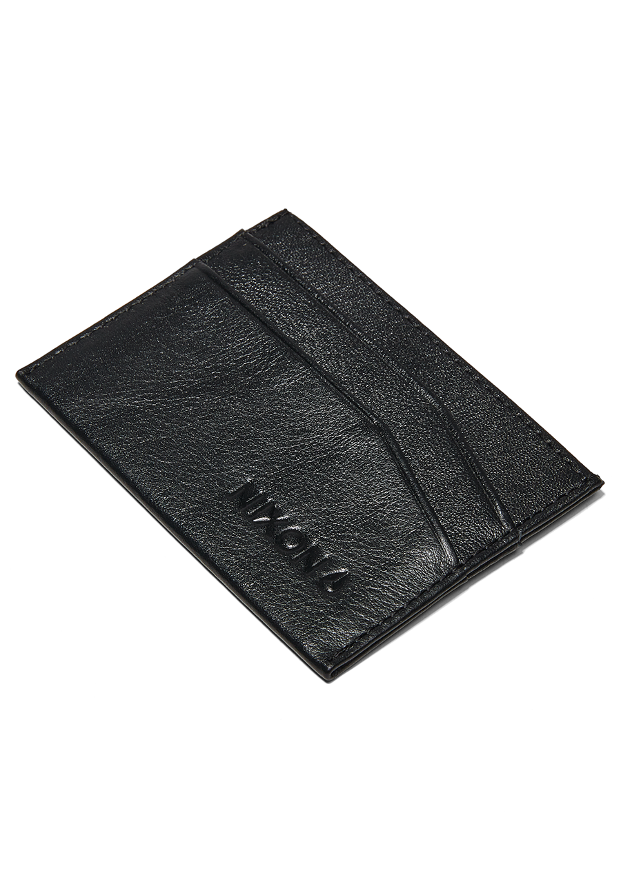 Premium Flaco Leather Card Wallet for Men & Women - Slim RFID Blocking Minimalist Wallet - Perfect for Travel, Business & Everyday Use (Black)