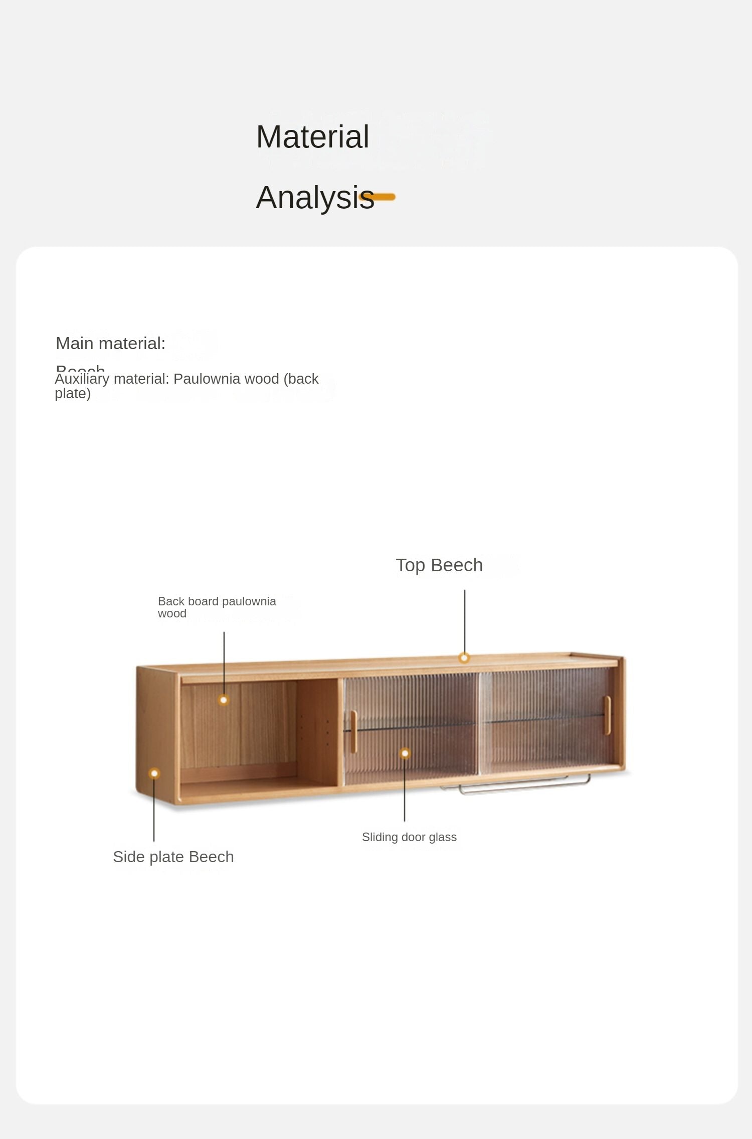 Solid Beech Wood Wall Mounted Sideboard Cabinet - Rustic Storage Locker for Entryway, Living Room & Dining Room Organization