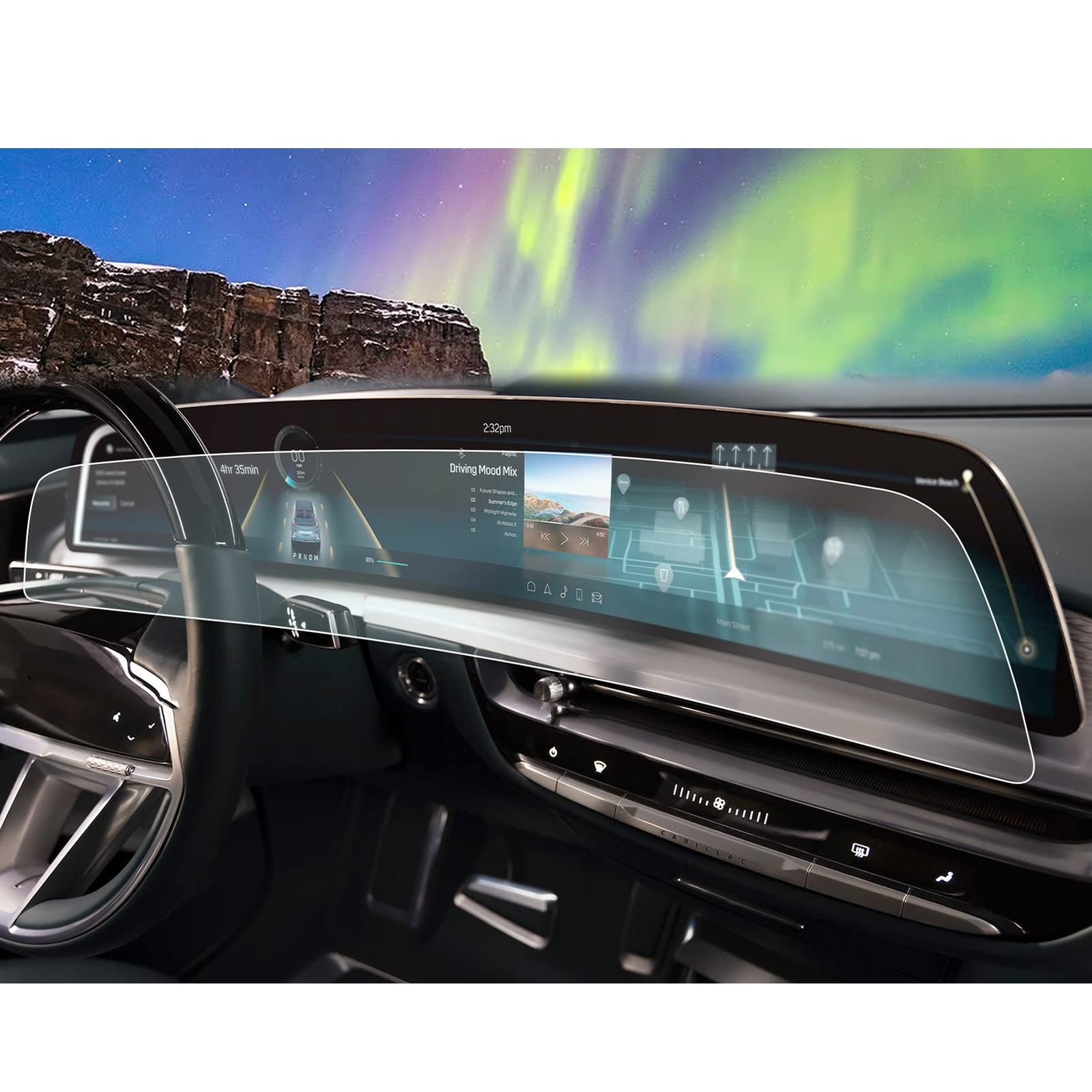 YEE PIN 2025 2024 Cadillac Lyriq Screen Protector - HD Clear Anti-Scratch Film for 2025 Cadillac CT5 & 2024-2025 XT4 Infotainment Display - Perfect for Road Trips & Daily Commuting