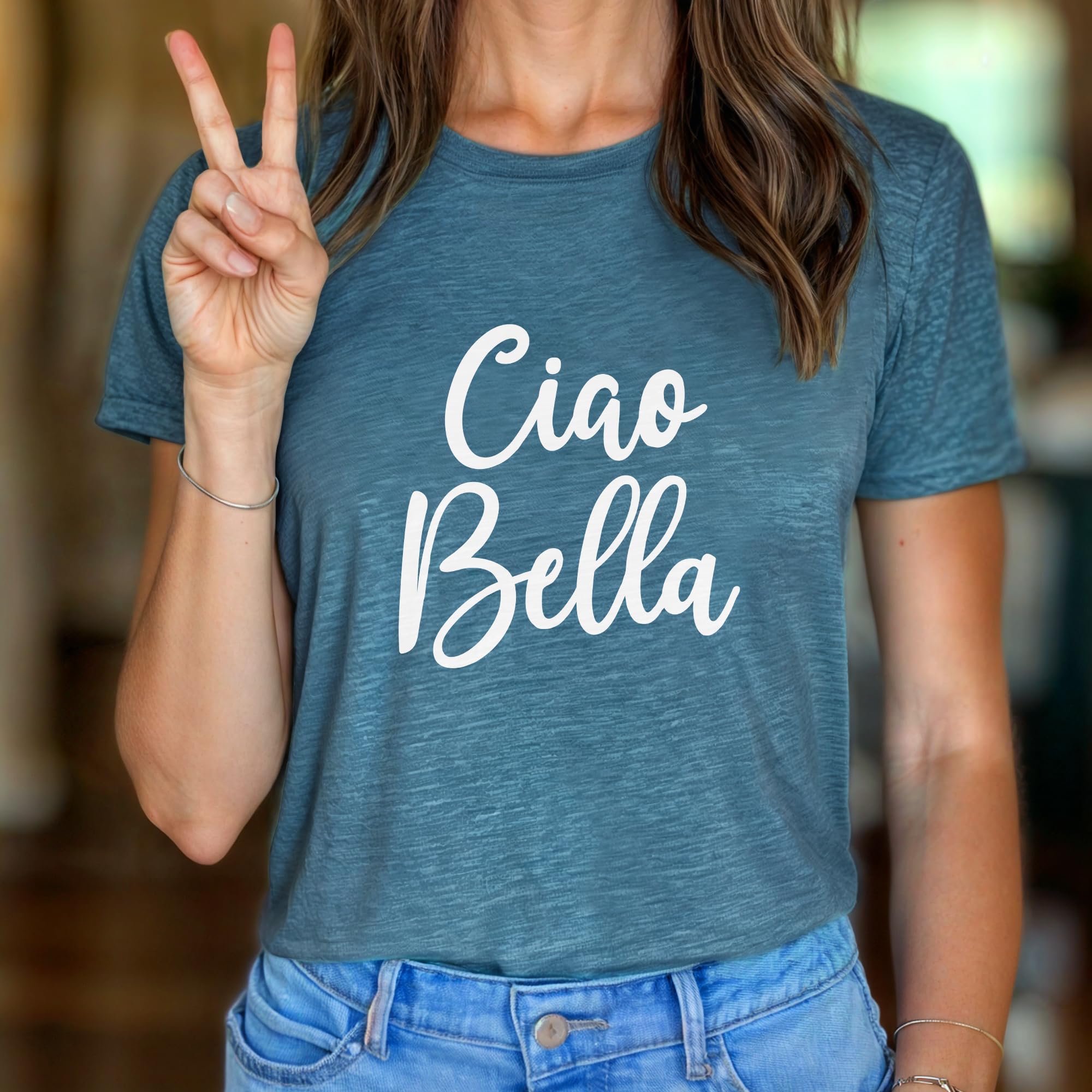 Ciao Bella T-Shirt - Hello Beautiful Italian Shirt - Soft Unisex Tee for Women & Men - Perfect Italy-Themed Gift for Travel Lovers & Italian Culture Enthusiasts