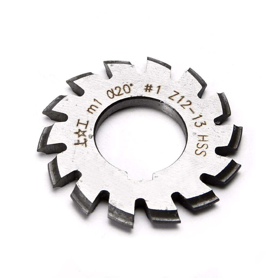 8-Piece HSS Involute Gear Cutters Set - M1 Module PA20 20° Pressure Angle (No.1-8) for Precision Gear Cutting - Perfect for DIY, Machinery Repair & Metalworking Projects