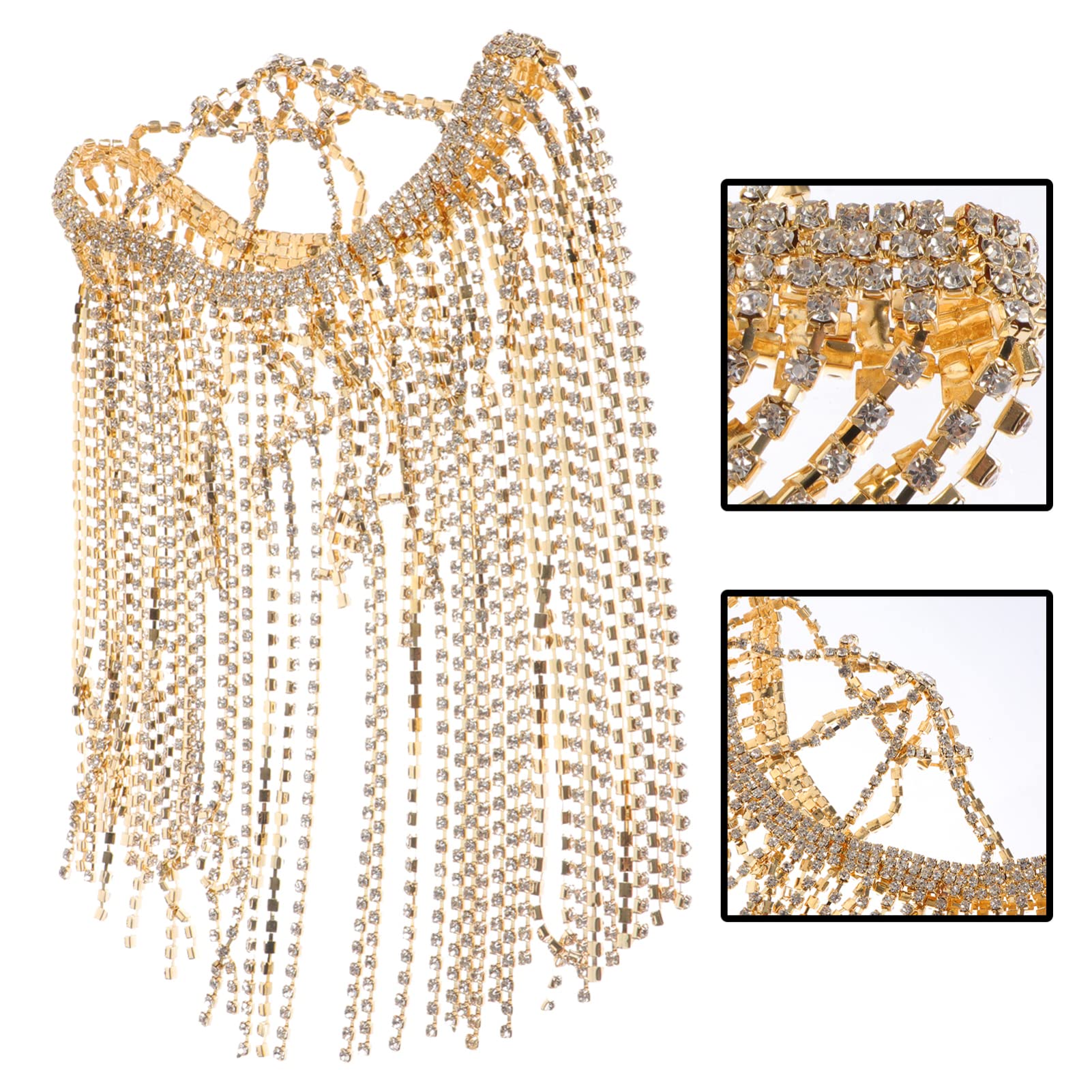 Lurrose Rhinestone Tassel Tiara Headband - 1920s Flapper Style Bridal Headdress with Glitter & Alloy Scarf - Elegant Hair Accessory for Women, Wedding, Prom, Vintage Party, and Special Occasions