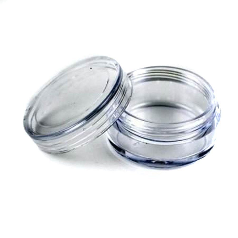 JOVANA 500 Pcs Clear Plastic Cosmetic Sample Containers - 5 Gram Small Empty Jars for Lip Balm, Cream, Lotion, Travel Size Toiletries | Perfect for DIY Beauty, Skincare Samples, Mini Products & Travel Essentials