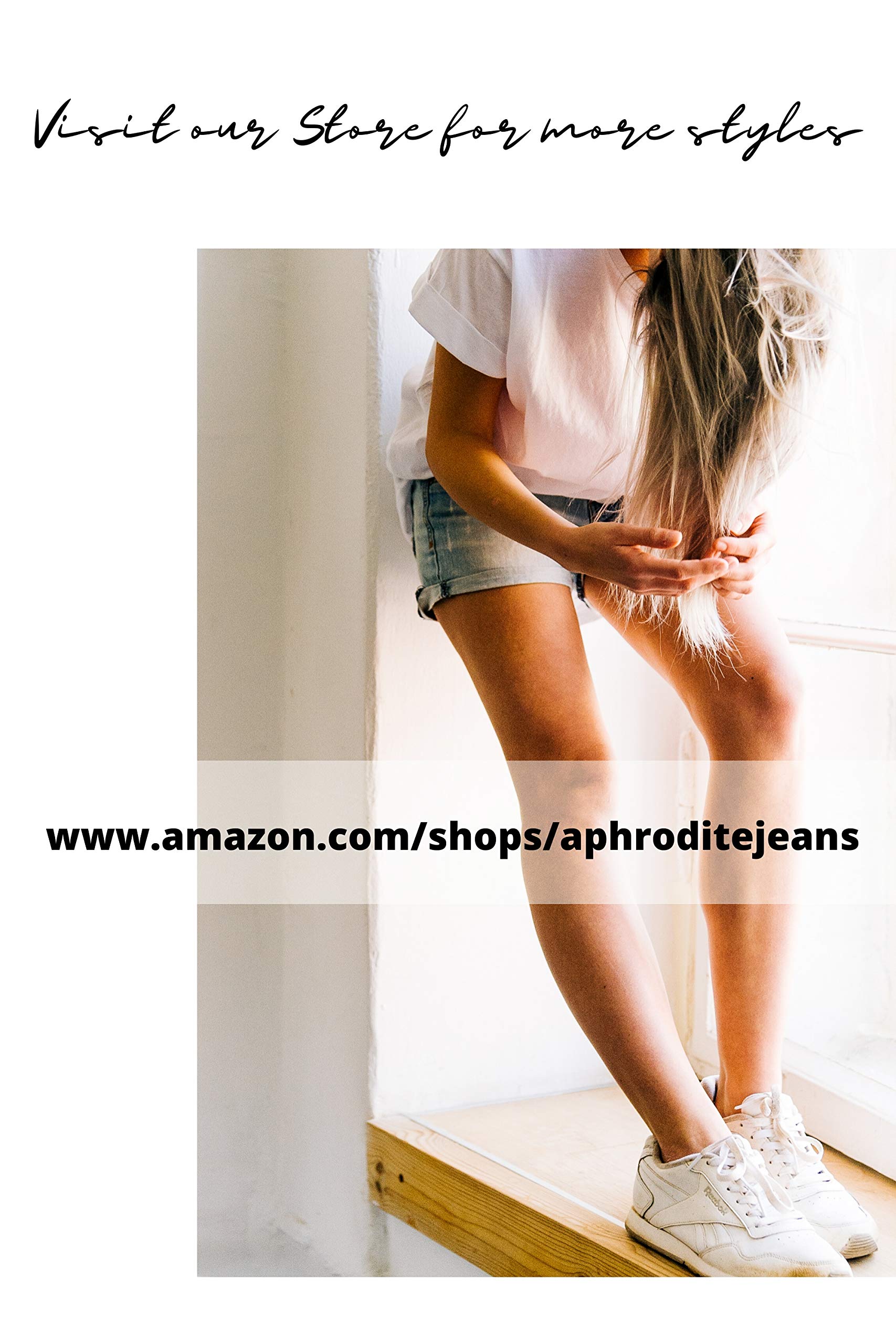 **Aphrodite Women's High Waisted Distressed Denim Shorts – Ripped Casual Fashion Summer Jeans for Outfits, Beach & Street Style**
