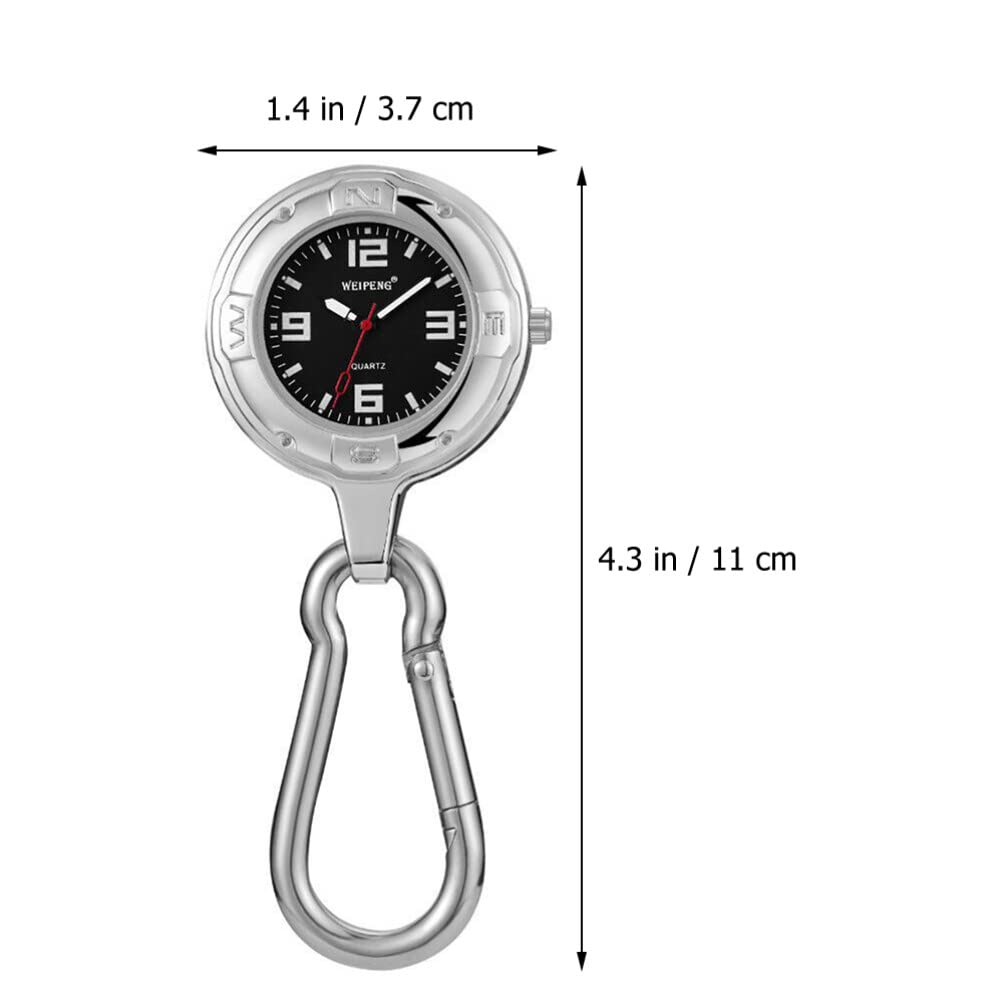 Hemobllo Unisex Clip-On Quartz Pocket Watch with Carabiner - Stylish Hanging Watch for Backpack, Hiking, Climbing & Outdoor Adventures | Perfect for Camping, Travel & Everyday Use
