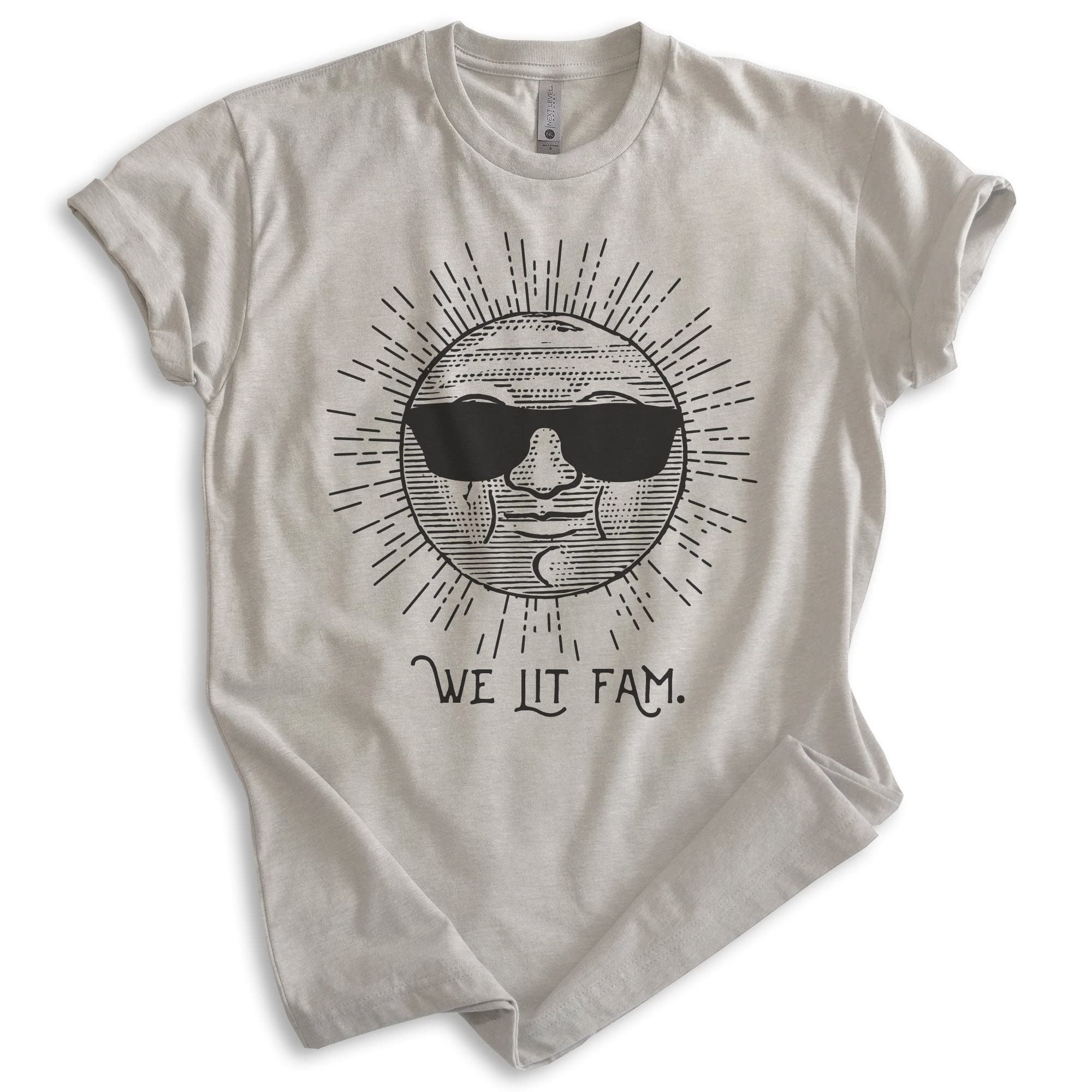 EVERTREE CLOTHING We Lit Fam Shirt - Unisex UV Protection Sun Shirt for Men & Women - Lightweight Casual Wear for Beach, Outdoor Activities & Summer Fashion