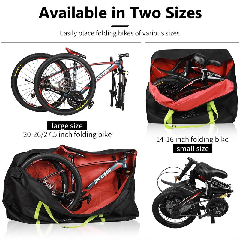 Waterproof Bike Cover Storage Bag for 14/16/20/26/27.5/700C Bikes - Thickened Portable Travel Carrying Case for Folding Bicycles - Perfect for Outdoor Storage, Travel Transport & Weather Protection