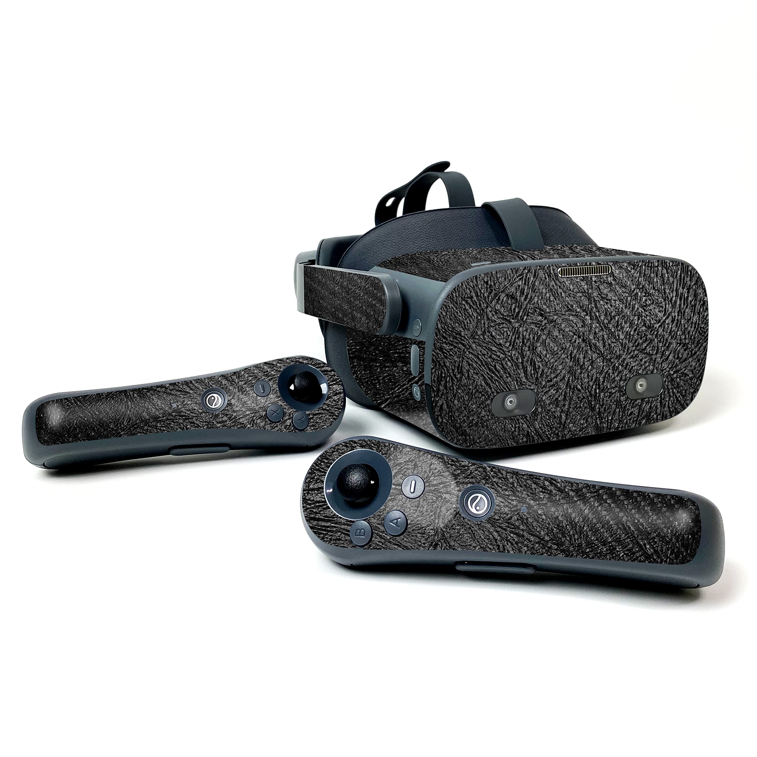 MightySkins Carbon Fiber Skin for Pico Neo 2 Eye VR Headset - Black Leather Protective Cover | Durable Textured Finish | Easy to Apply | Made in USA | Perfect for Gaming & VR Enthusiasts