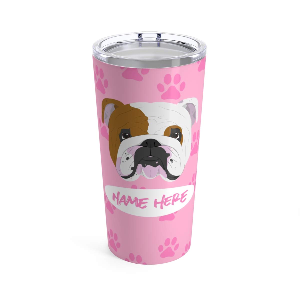 Personalized Bulldog Travel Mug - Custom Insulated Tumbler for Coffee, Beer & Cold Drinks | Perfect Gift for Dog Lovers, Moms & Dads | Great for Travel, Office & Outdoor Adventures