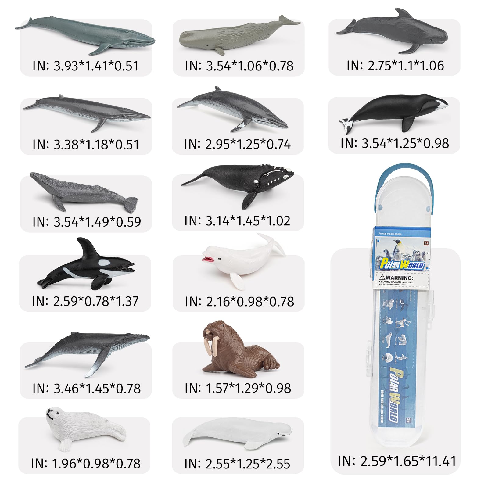GAICOM 31PCS Polar Animal Figure Toys Set - Penguins, Whales & Polar Bears Models for Kids | Educational Arctic Animal Collection, Desktop Decor & Party Favors for Boys & Girls | Perfect for Classroom Learning, Birthday Gifts & Winter Themed Playtime