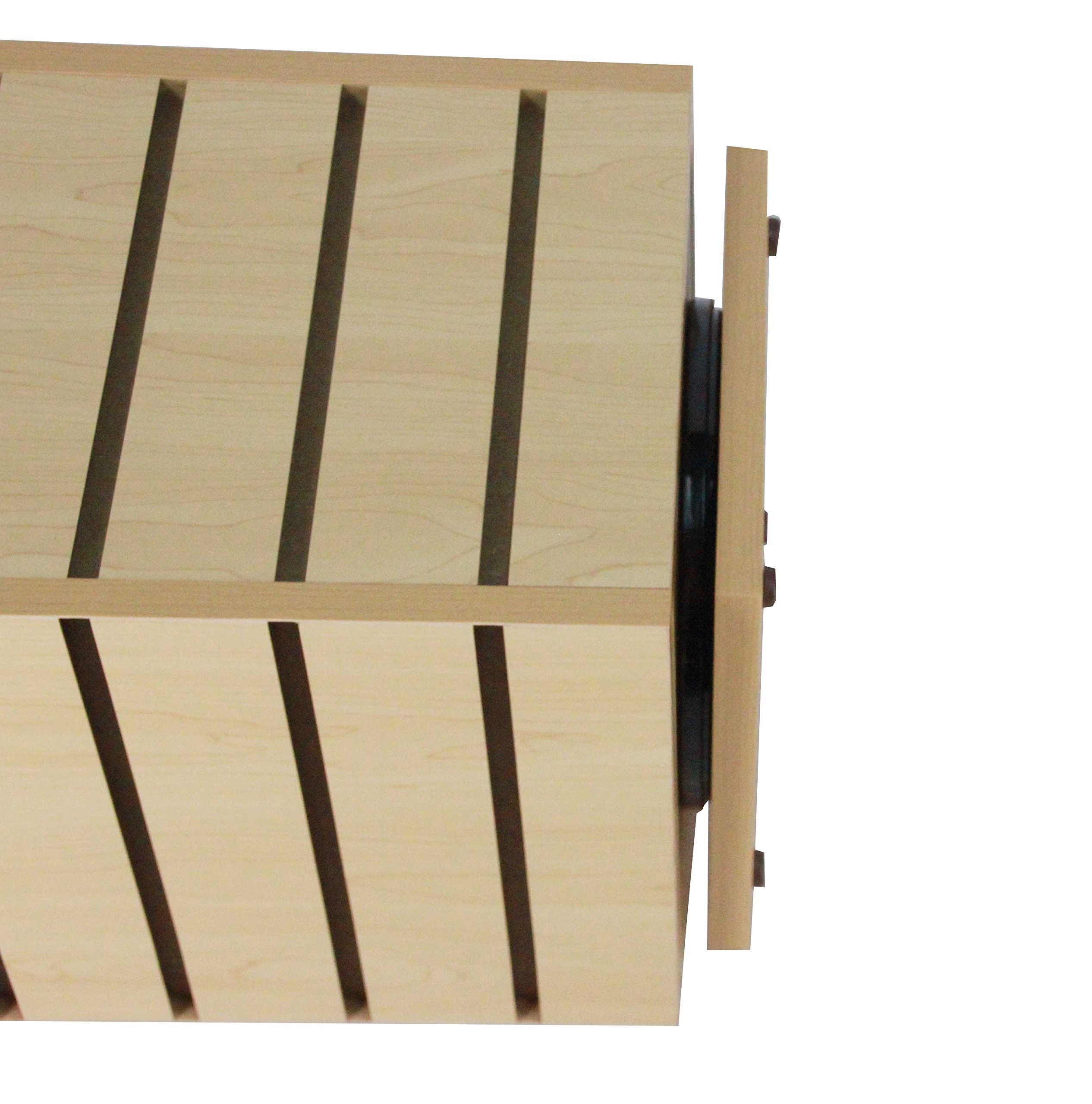 FixtureDisplays 4-Sided Slatwall Counter Spinner Display Rack - 360° Rotating Retail Merchandiser for Jewelry, Gifts, Cosmetics & Small Accessories - Perfect for Boutique, Mall Kiosk & Store Counter Display
