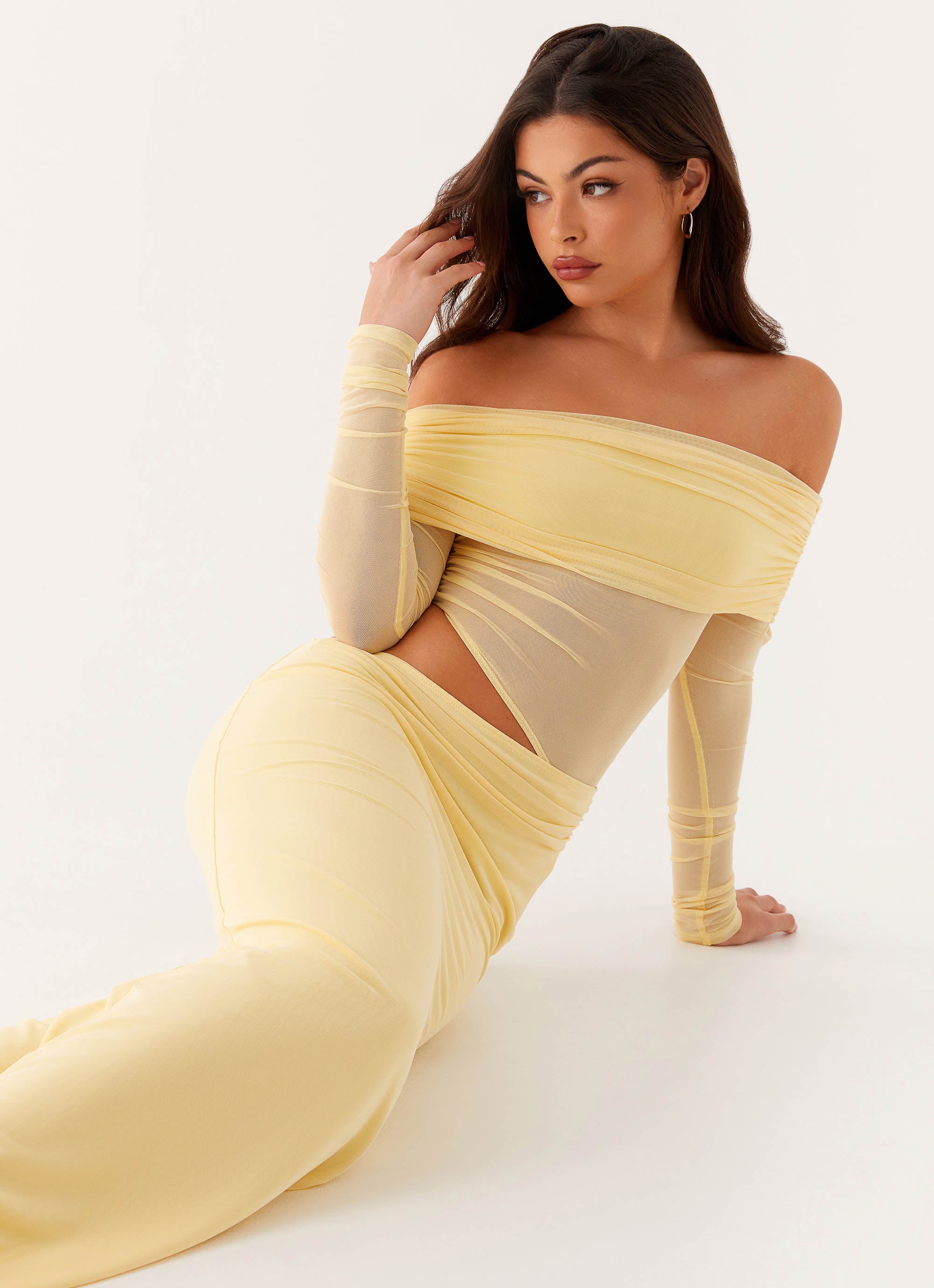 Emery Maxi Dress for Women - Flowy Summer Yellow Long Dress with Side Slits | Perfect for Beach, Vacation, and Casual Outings