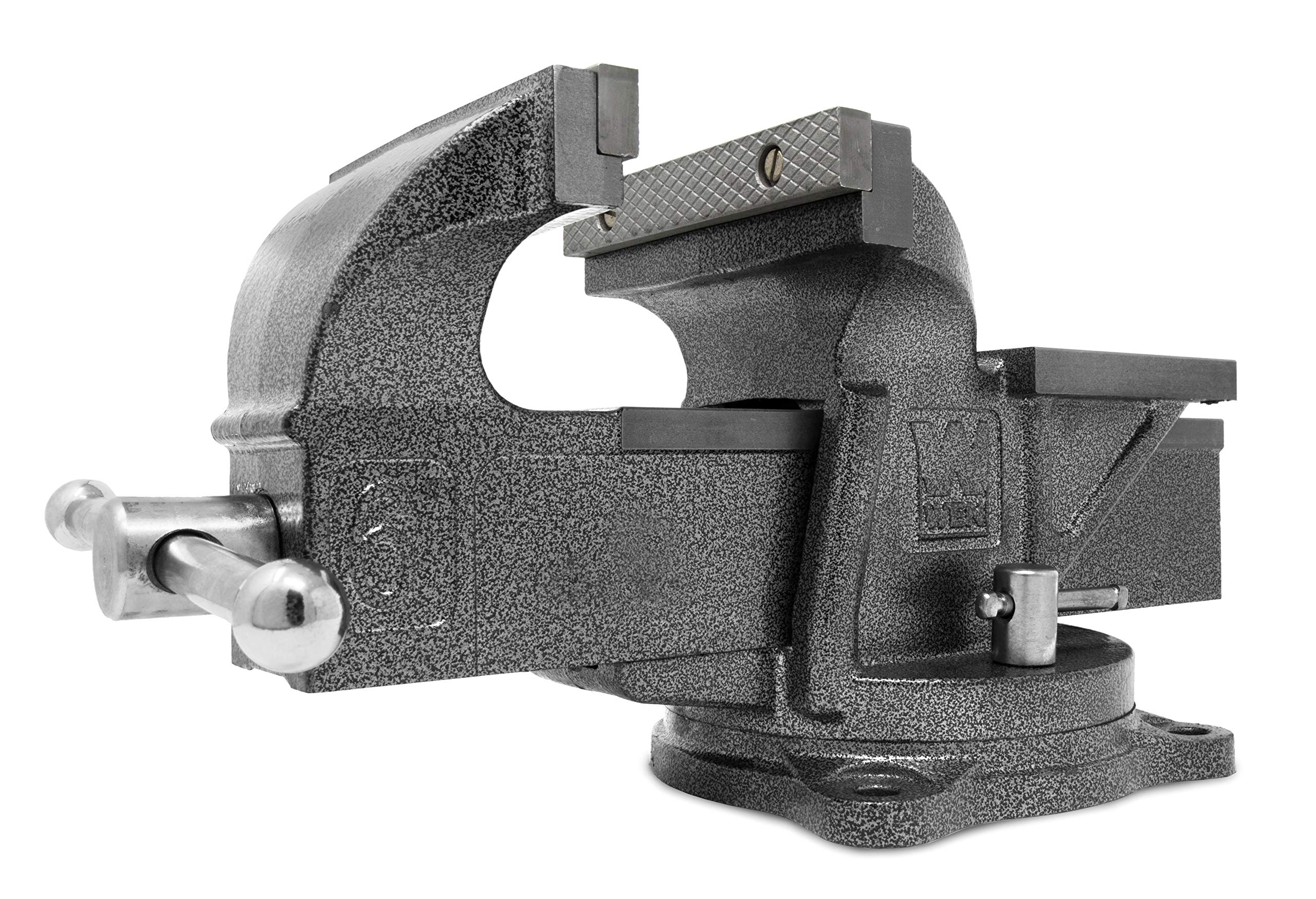 WEN BV456 6-Inch Cast Iron Bench Vise with Swivel Base - Heavy Duty Workbench Clamp for Woodworking, Metalworking & DIY Projects