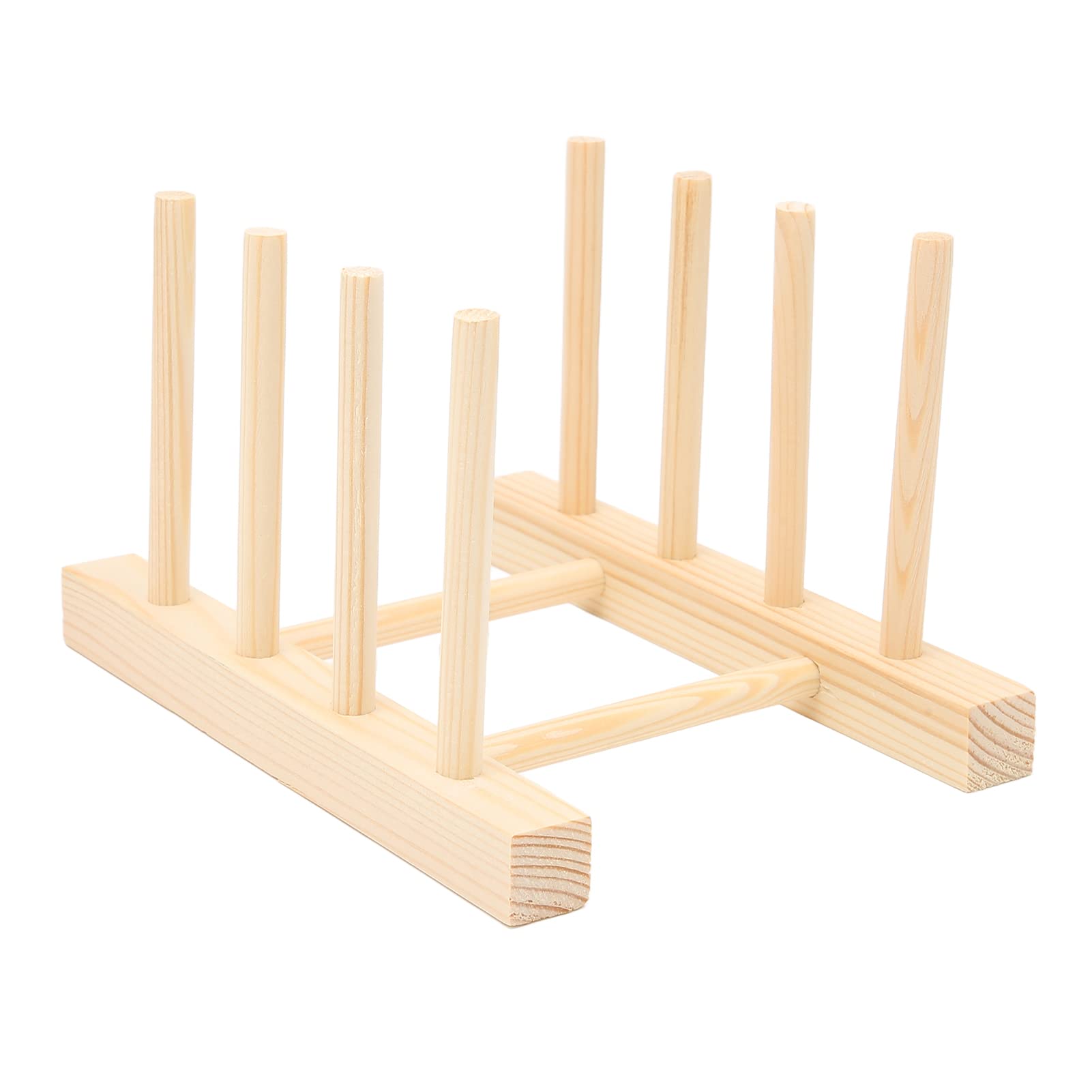 Wooden Display Stand - 3 Grid Sturdy Plate Holder for Handicraft & Artwork Exhibition | Decorative Plate Organizer for Home Decor, Craft Shows & Gallery Displays