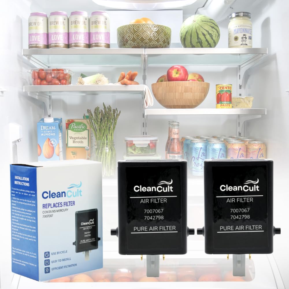 CleanCult Refrigerator Air Purification Cartridge Replacement - Compatible with Zub-Zero (Pack of 2) | 7007076, 7042798 | Eliminates Odors & Improves Air Quality for Fresh Food Storage