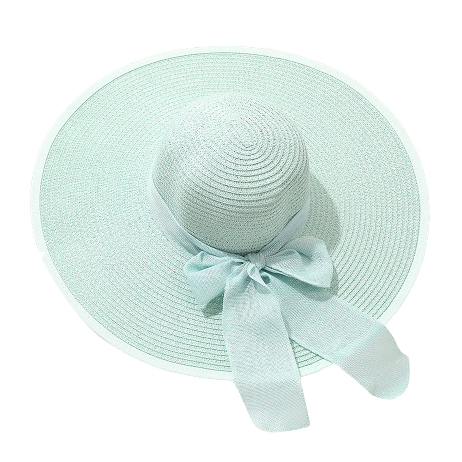 Women's Wide Brim Straw Hat - Foldable Floppy Sun Hat for Summer, Lightweight Beach Hat with UPF Protection for Travel, Outdoor, and Gardening