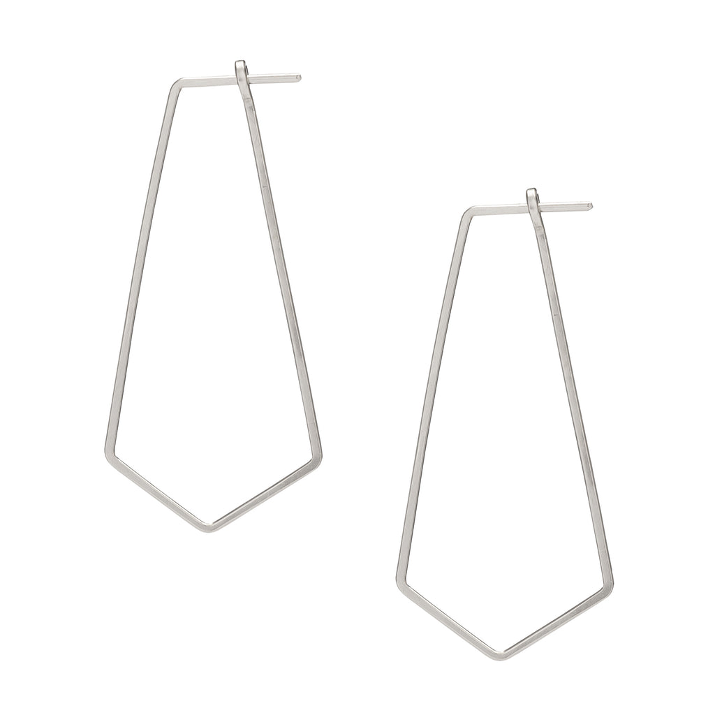 Prism Hoop Earrings in Sterling Silver | Hypoallergenic Fashion Jewelry for Women | Perfect for Parties, Weddings & Everyday Wear - Freshie & Zero
