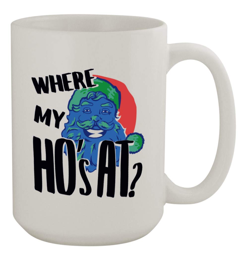 Funny Ceramic Coffee Mug - 15oz Humorous 'Middle of the Road Where My Ho's At' Design #363 - Perfect for Office Gifts, Housewarming Presents & Coffee Lovers