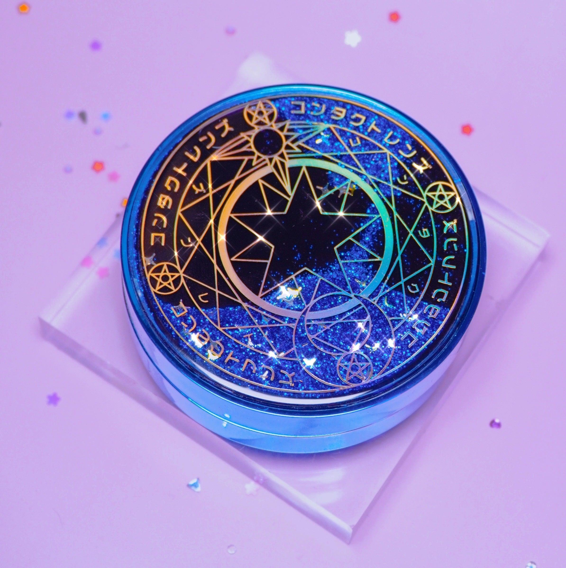 Magic Moon Contact Lens Case – Waterproof & Leak-Proof Storage for Colored & Prescription Lenses – Perfect for Travel, Cosplay, and Nighttime Use