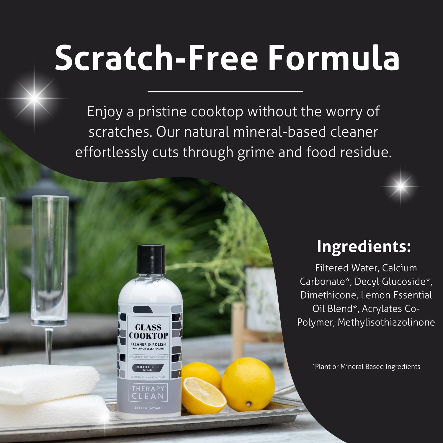 Premium Glass Stovetop Cleaner Kit - 3 Non-Scratch Scrubbing Pads & Razor Scraper - Ceramic & Induction Cooktop Cleaner Cream for Oven, Electric, Gas Stoves - Perfect for Deep Cleaning Burnt-On Grease & Food Residue