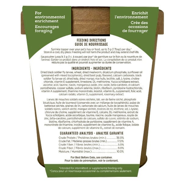 Living World Green Gourmet Toppers for Small Pets - Nutritious Insect-Based Food for Hamsters, Gerbils & Mice - Perfect for Cage Feeding & Treat Time
