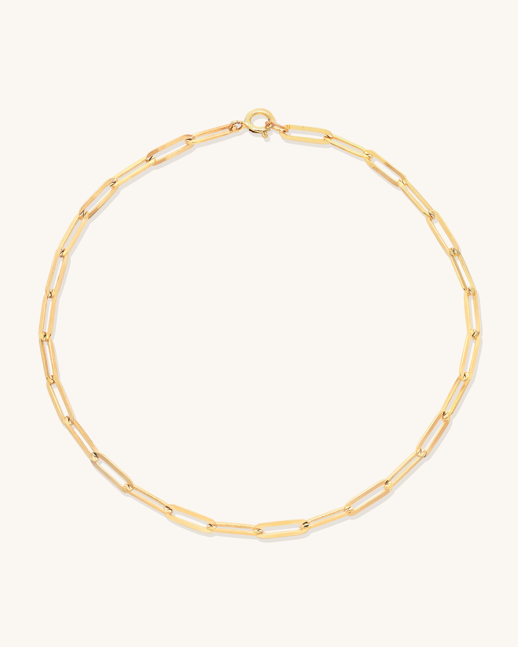 Flat Drawn Bold Chain Anklet for Women - 14K Gold Plated Minimalist Ankle Bracelet | Perfect for Beach, Summer Outfits & Boho Style Accessories